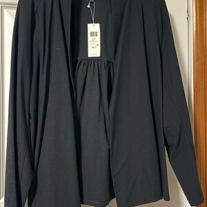 Eileen Fisher Black Open Cardigan